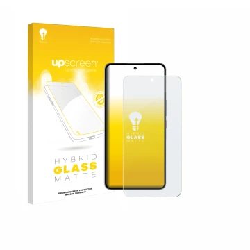 Face avant d’un emballage produit avec le logo de la marque upscreen. À côté, l’appareil Nubia Neo 3 GT 5G est représenté avec