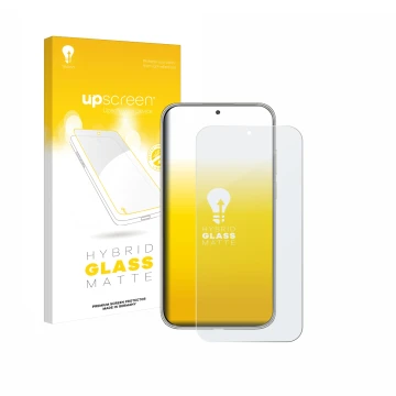 Face avant d’un emballage produit avec le logo de la marque upscreen. À côté, l’appareil Huawei Mate 70 Air est représenté ave