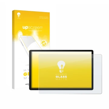 Face avant d’un emballage produit avec le logo de la marque upscreen. À côté, l’appareil Wacom MovinkPad Pro 14 est représenté