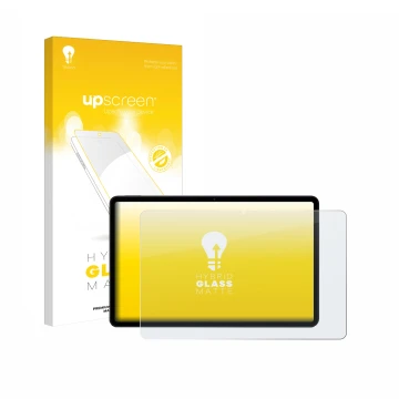 Face avant d’un emballage produit avec le logo de la marque upscreen. À côté, l’appareil Xiaomi Poco Pad M1 est représenté ave