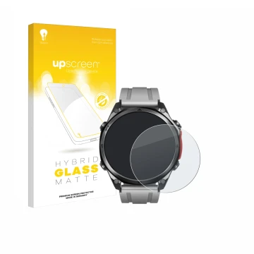 Face avant d’un emballage produit avec le logo de la marque upscreen. À côté, l’appareil Doogee Anywise W1 Pro est représenté 