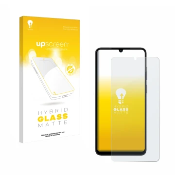 Face avant d’un emballage produit avec le logo de la marque upscreen. À côté, l’appareil Honor X5c Plus est représenté avec la