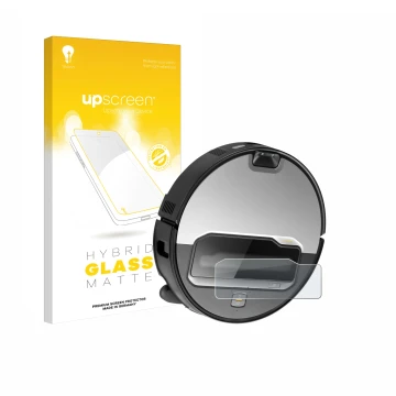 Face avant d’un emballage produit avec le logo de la marque upscreen. À côté, l’appareil Roborock Saros Z70 est représenté ave