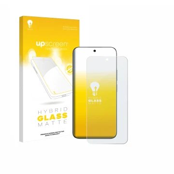 Face avant d’un emballage produit avec le logo de la marque upscreen. À côté, l’appareil realme C85 est représenté avec la pro