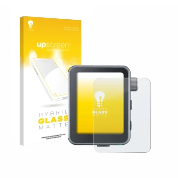 Face avant d’un emballage produit avec le logo de la marque upscreen. À côté, l’appareil Godox X3 Pro est représenté avec la p