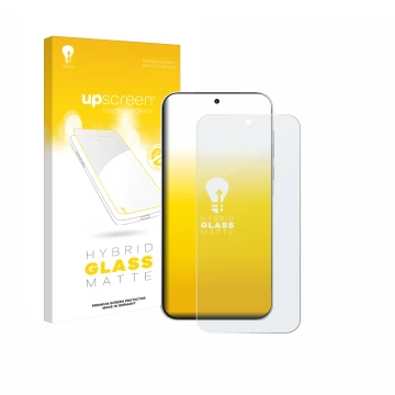 Face avant d’un emballage produit avec le logo de la marque upscreen. À côté, l’appareil OnePlus Turbo 6V est représenté avec 