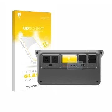 Face avant d’un emballage produit avec le logo de la marque upscreen. À côté, l’appareil DJI Power 1000 V2 est représenté avec