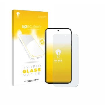 Face avant d’un emballage produit avec le logo de la marque upscreen. À côté, l’appareil Motorola Moto G67 est représenté avec