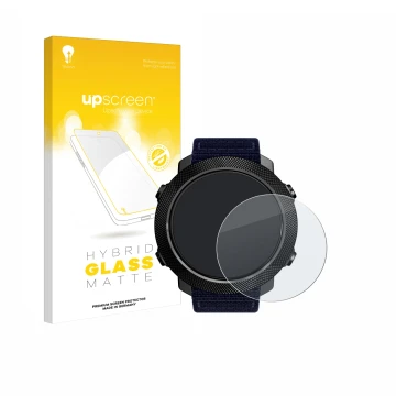 Face avant d’un emballage produit avec le logo de la marque upscreen. À côté, l’appareil North Edge Apache 3 est représenté av