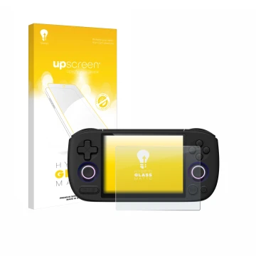 Face avant d’un emballage produit avec le logo de la marque upscreen. À côté, l’appareil Ayaneo Pocket Air Mini est représenté