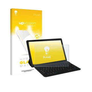 Face avant d’un emballage produit avec le logo de la marque upscreen. À côté, l’appareil Laptok YXPA7LBK 11