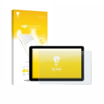 Face avant d’un emballage produit avec le logo de la marque upscreen. À côté, l’appareil Hasskya K30/K50/K70 10.1