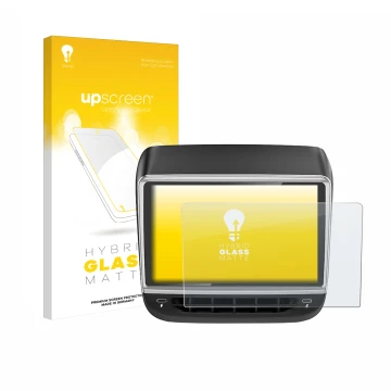 Face avant d’un emballage produit avec le logo de la marque upscreen. À côté, l’appareil Tlyard T10 est représenté avec la pro