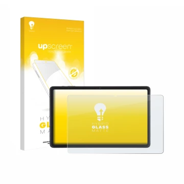 Face avant d’un emballage produit avec le logo de la marque upscreen. À côté, l’appareil Acepad A171 10.4