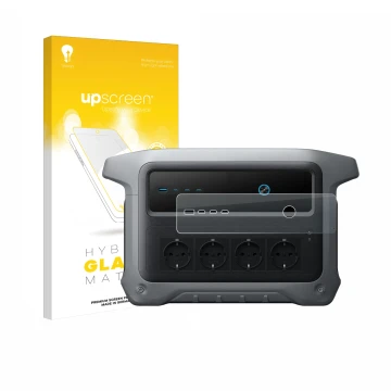 Face avant d’un emballage produit avec le logo de la marque upscreen. À côté, l’appareil Anker SOLIX C1000 Gen 2 est représent