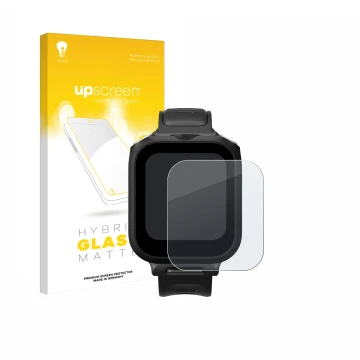 Face avant d’un emballage produit avec le logo de la marque upscreen. À côté, l’appareil Insta360 GPS preview remote Built-In 