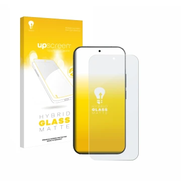 Face avant d’un emballage produit avec le logo de la marque upscreen. À côté, l’appareil Vivo V70 est représenté avec la prote