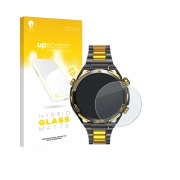 Face avant d’un emballage produit avec le logo de la marque upscreen. À côté, l’appareil Blackview W90 Pro est représenté avec