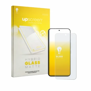 Face avant d’un emballage produit avec le logo de la marque upscreen. À côté, l’appareil Oppo K15 Pro Plus est représenté avec