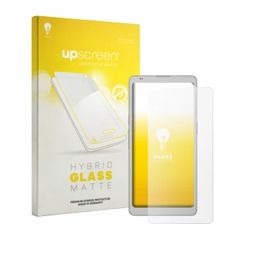 Face avant d’un emballage produit avec le logo de la marque upscreen. À côté, l’appareil Boox Palma 3 est représenté avec la p