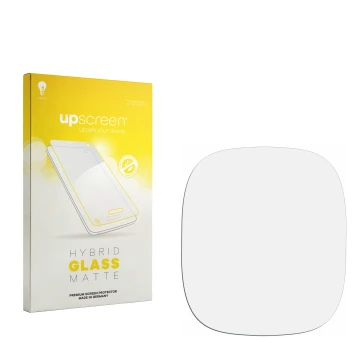 Face avant d’un emballage produit avec le logo de la marque upscreen. À côté se trouve la protection d’écran correspondante.