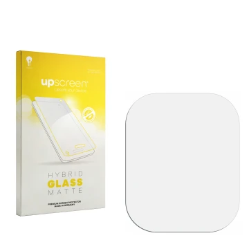 Face avant d’un emballage produit avec le logo de la marque upscreen. À côté se trouve la protection d’écran correspondante.