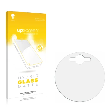 Face avant d’un emballage produit avec le logo de la marque upscreen. À côté se trouve la protection d’écran correspondante.