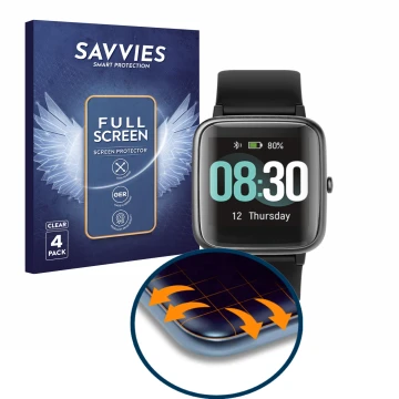 Face avant d’un emballage produit avec le logo de la marque Savvies. À côté, l’appareil Hafury ID205L est représenté avec la p