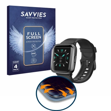 Face avant d’un emballage produit avec le logo de la marque Savvies. À côté, l’appareil Aiorx 205S est représenté avec la prot