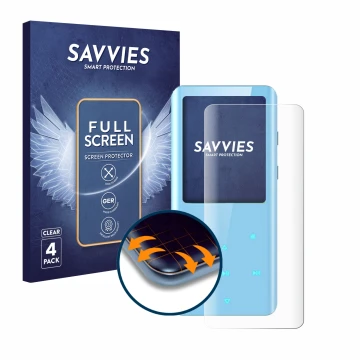 Face avant d’un emballage produit avec le logo de la marque Savvies. À côté, l’appareil AGPtek A19X est représenté avec la pro
