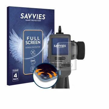 Face avant d’un emballage produit avec le logo de la marque Savvies. À côté, l’appareil Futaba T3PV est représenté avec la pro