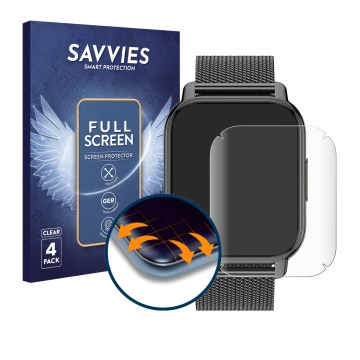 Face avant d’un emballage produit avec le logo de la marque Savvies. À côté, l’appareil Popglory P66 1.85