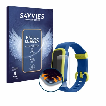 Face avant d’un emballage produit avec le logo de la marque Savvies. À côté, l’appareil Biggerfive Vigor ‎BF160 est représenté