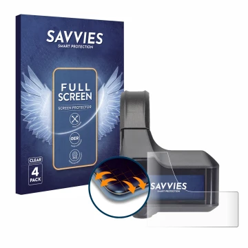Face avant d’un emballage produit avec le logo de la marque Savvies. À côté, l’appareil Shimano Steps SC-E7000 est représenté 