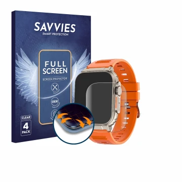 Face avant d’un emballage produit avec le logo de la marque Savvies. À côté, l’appareil Uhoofit A70 est représenté avec la pro