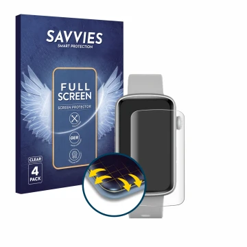 Face avant d’un emballage produit avec le logo de la marque Savvies. À côté, l’appareil SHANG WING L2 1.47