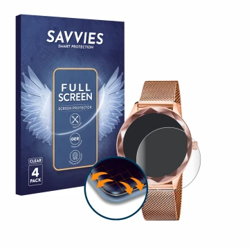Face avant d’un emballage produit avec le logo de la marque Savvies. À côté, l’appareil Lotus SMARTIME 50036/1 est représenté 