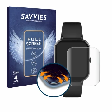 Face avant d’un emballage produit avec le logo de la marque Savvies. À côté, l’appareil Reflex Active Series 23 est représenté