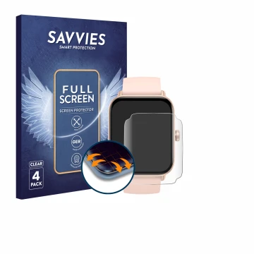 Face avant d’un emballage produit avec le logo de la marque Savvies. À côté, l’appareil Kalinco IDW19 1.8