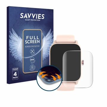 Face avant d’un emballage produit avec le logo de la marque Savvies. À côté, l’appareil IFMDA IDW13 1.8