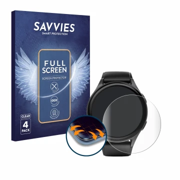Face avant d’un emballage produit avec le logo de la marque Savvies. À côté, l’appareil Hama 8900 (45 mm) est représenté avec 