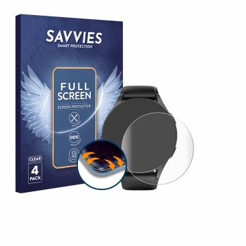 Face avant d’un emballage produit avec le logo de la marque Savvies. À côté, l’appareil Hama 8900 (42 mm) est représenté avec 