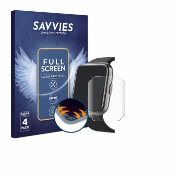 Face avant d’un emballage produit avec le logo de la marque Savvies. À côté, l’appareil Tensky ID208 Plus 1.8