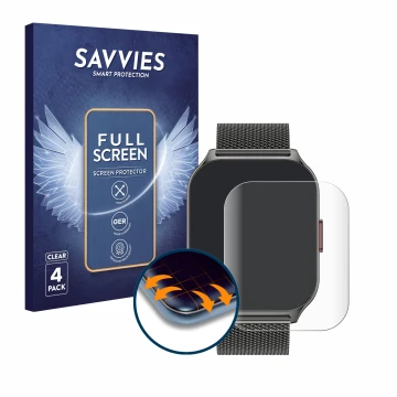 Face avant d’un emballage produit avec le logo de la marque Savvies. À côté, l’appareil Zoskvee P95 2