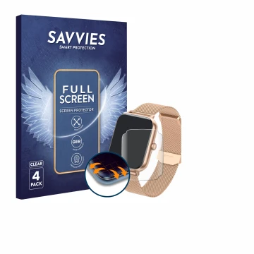 Face avant d’un emballage produit avec le logo de la marque Savvies. À côté, l’appareil Ruxingx T6 1.83