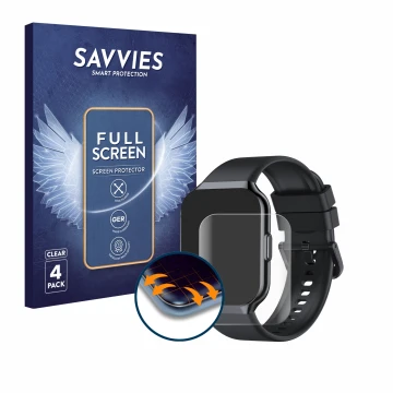 Face avant d’un emballage produit avec le logo de la marque Savvies. À côté, l’appareil CASCHO P98 1.96