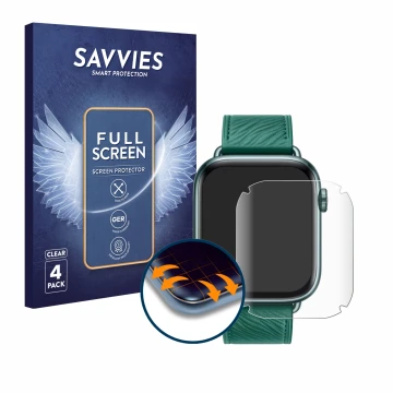 Face avant d’un emballage produit avec le logo de la marque Savvies. À côté, l’appareil Honor Watch 5 est représenté avec la p