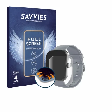 Face avant d’un emballage produit avec le logo de la marque Savvies. À côté, l’appareil Motast Y66 1.96