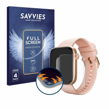 Face avant d’un emballage produit avec le logo de la marque Savvies. À côté, l’appareil Maoo ProWatch 1.85