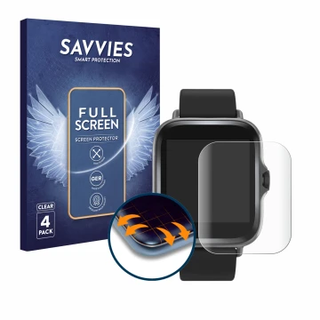 Face avant d’un emballage produit avec le logo de la marque Savvies. À côté, l’appareil Denver SWC-156 est représenté avec la 